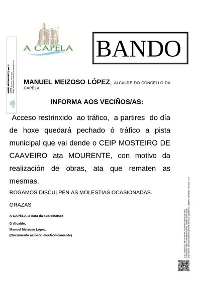 Corte Pista Municipal